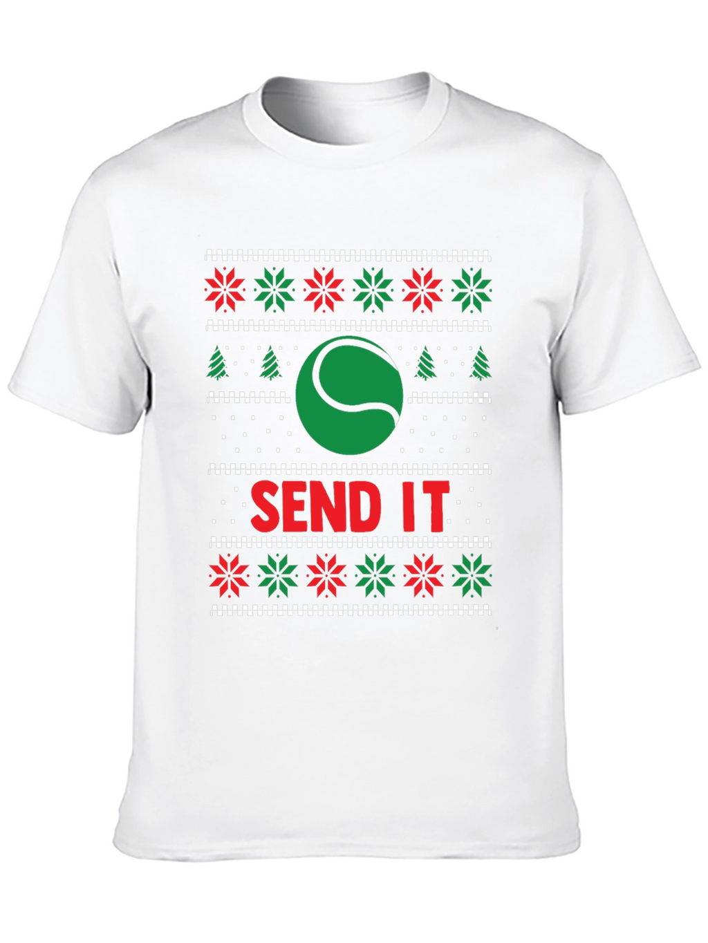 Tennis Send It Holiday Ugly Sweater T-Shirt