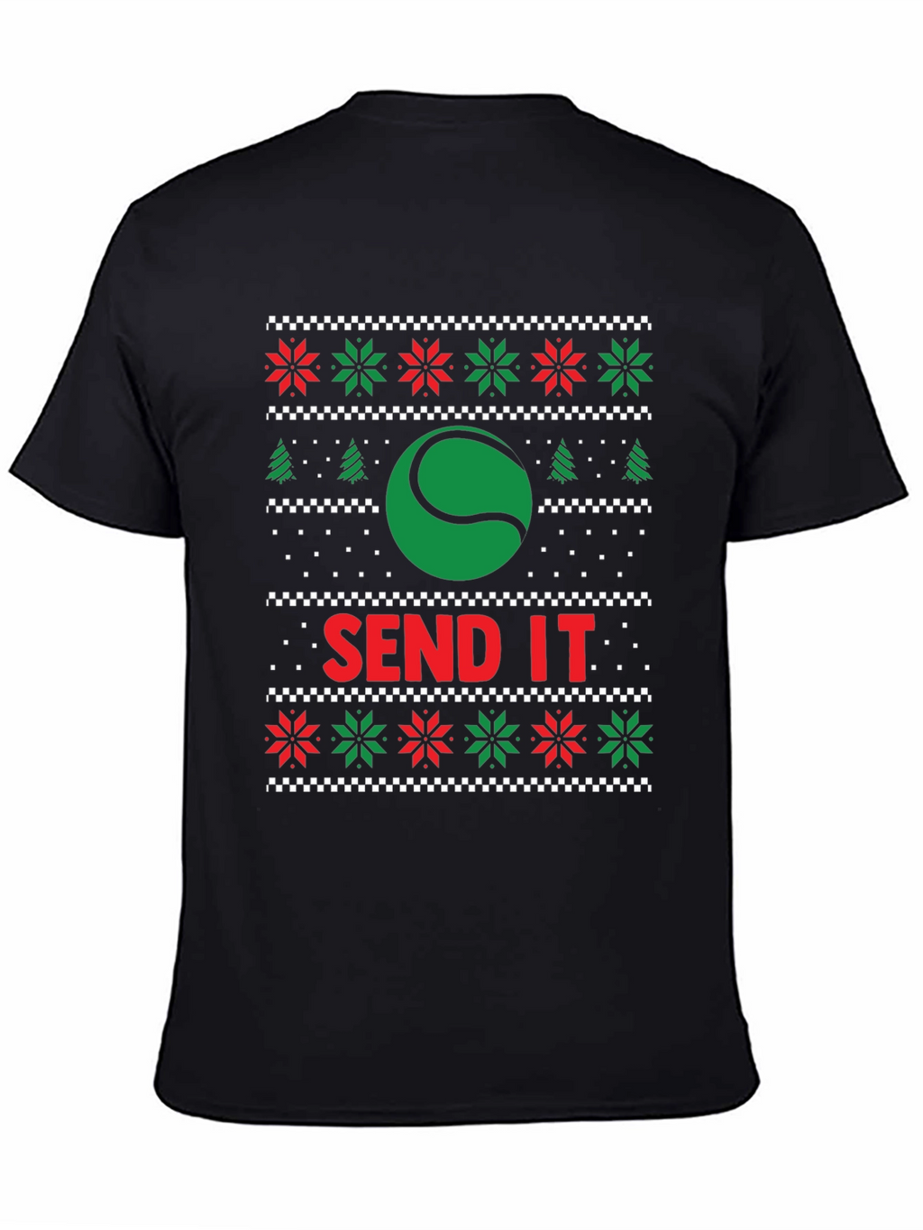 Tennis Send It Holiday Ugly Sweater T-Shirt