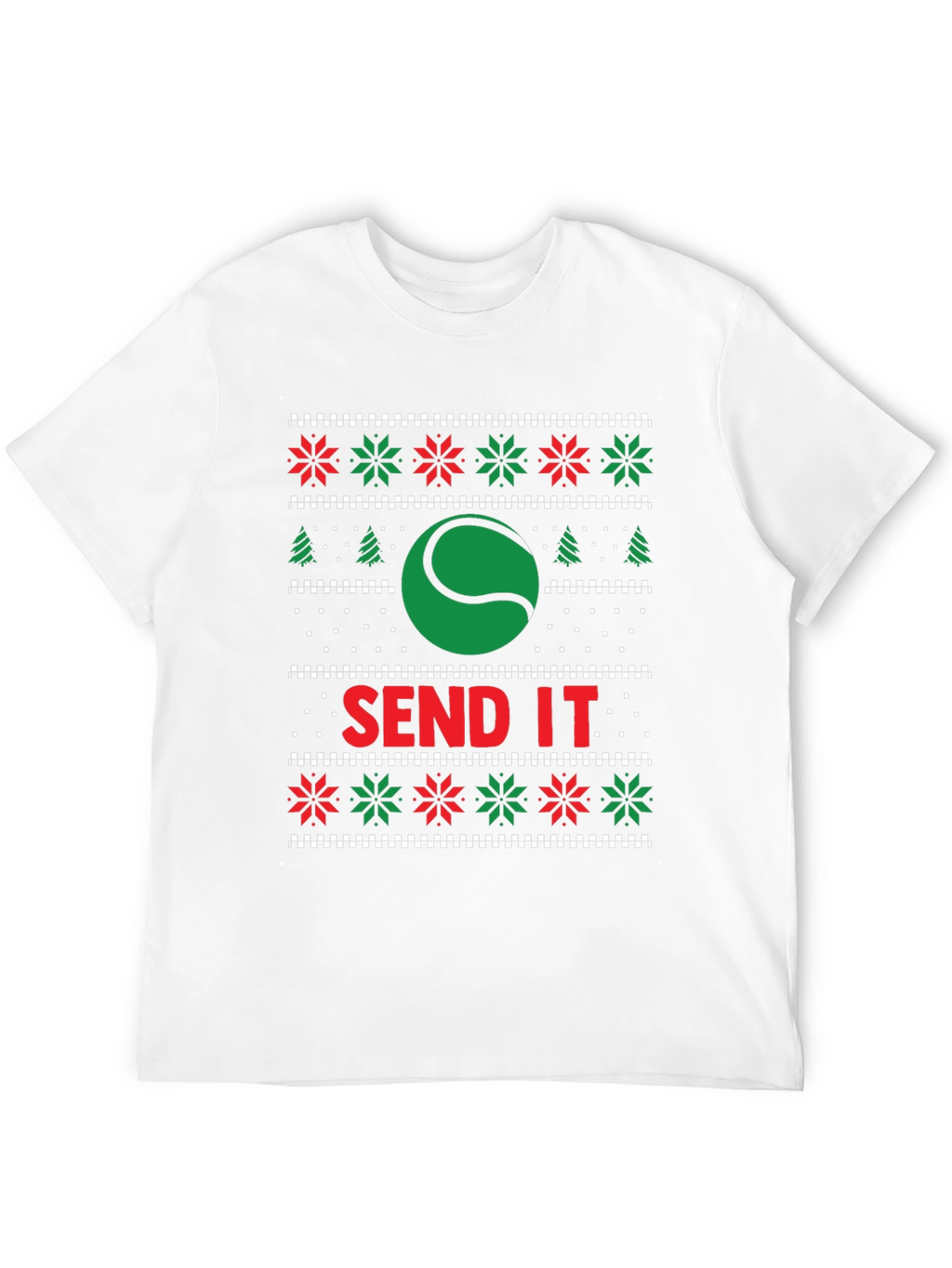 Tennis Send It Holiday Ugly Sweater T-Shirt