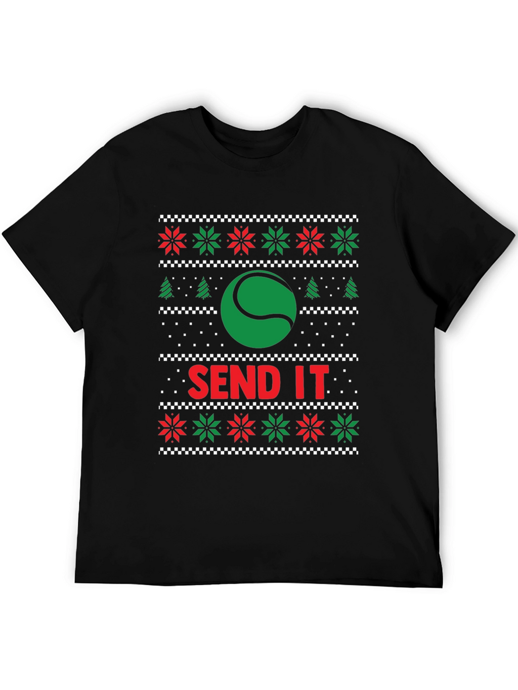Tennis Send It Holiday Ugly Sweater T-Shirt