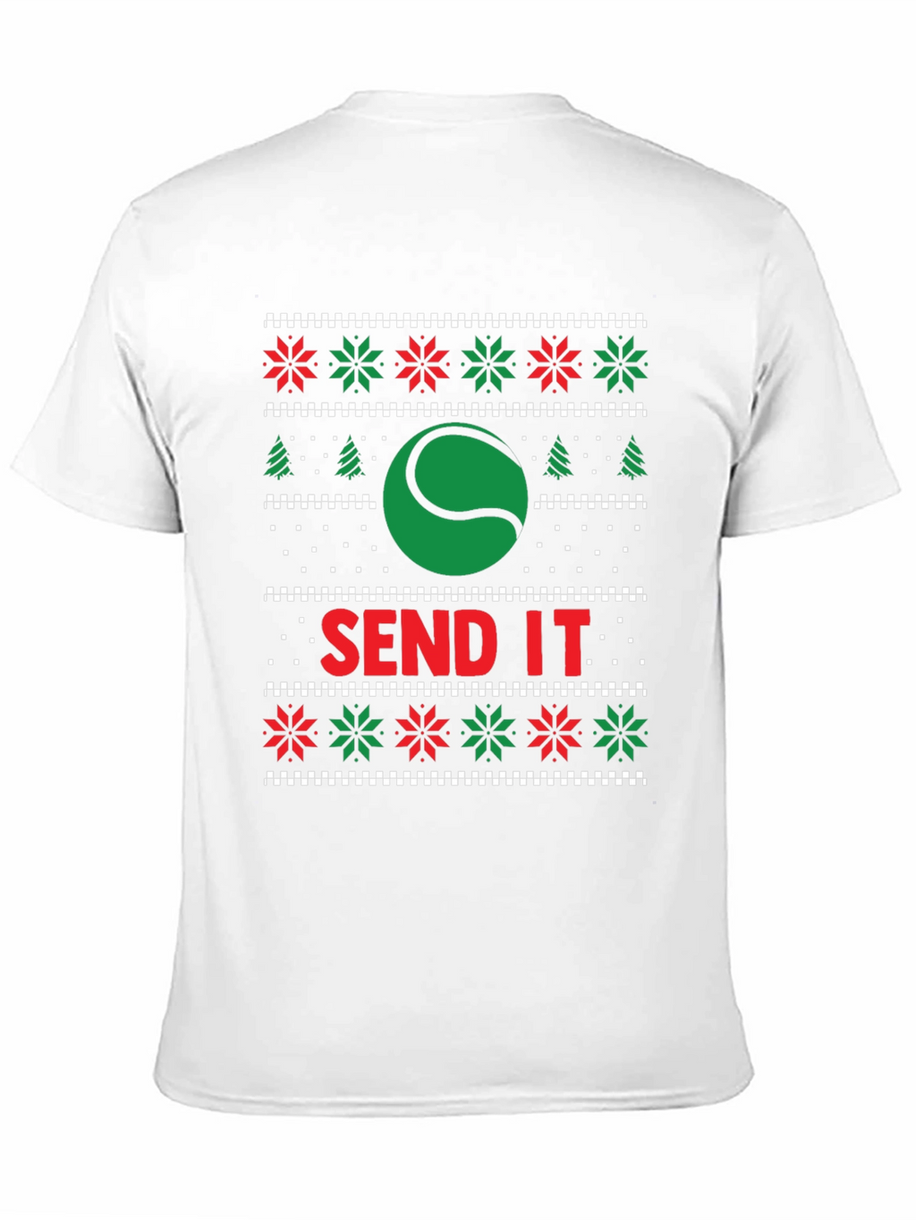 Tennis Send It Holiday Ugly Sweater T-Shirt