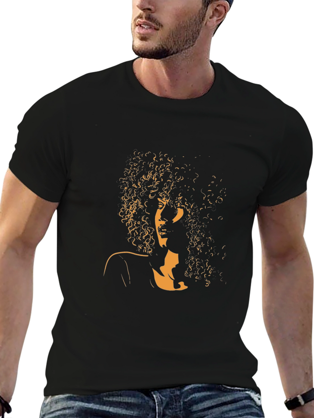 Retro Afro Silhouette Graphic Tee