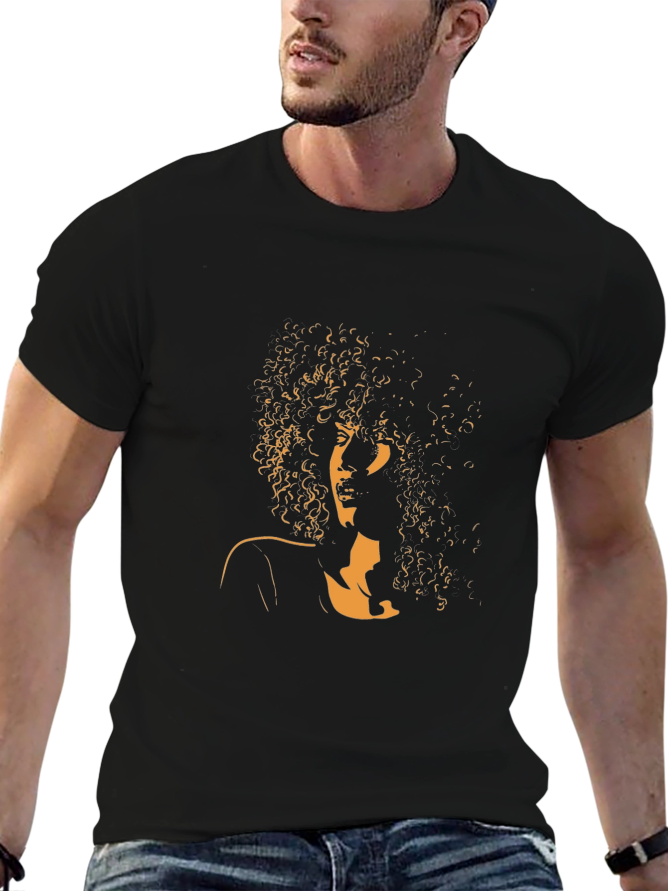 Retro Afro Silhouette Graphic Tee