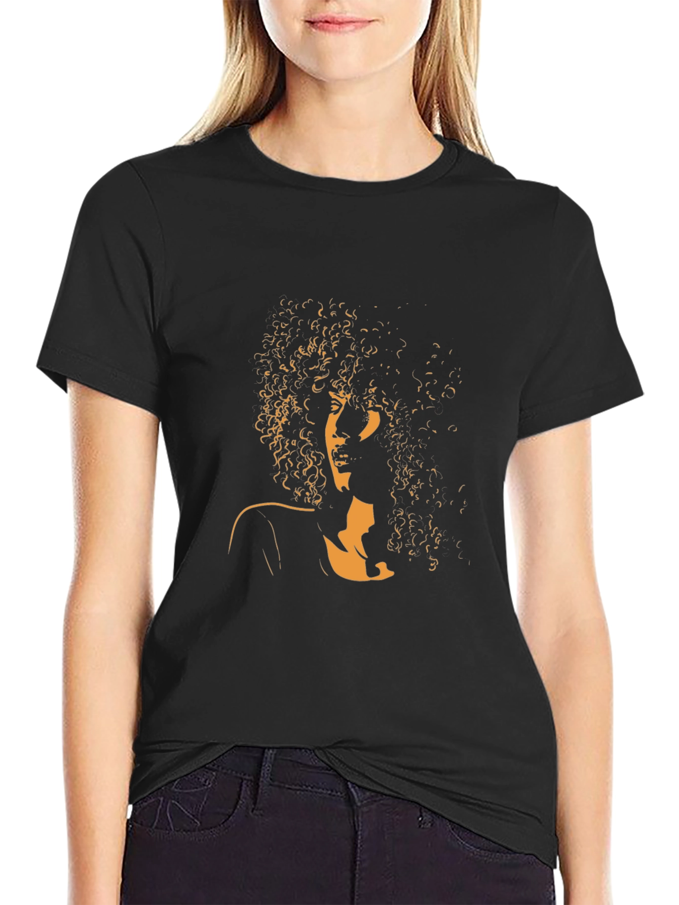 Retro Afro Silhouette Graphic Tee