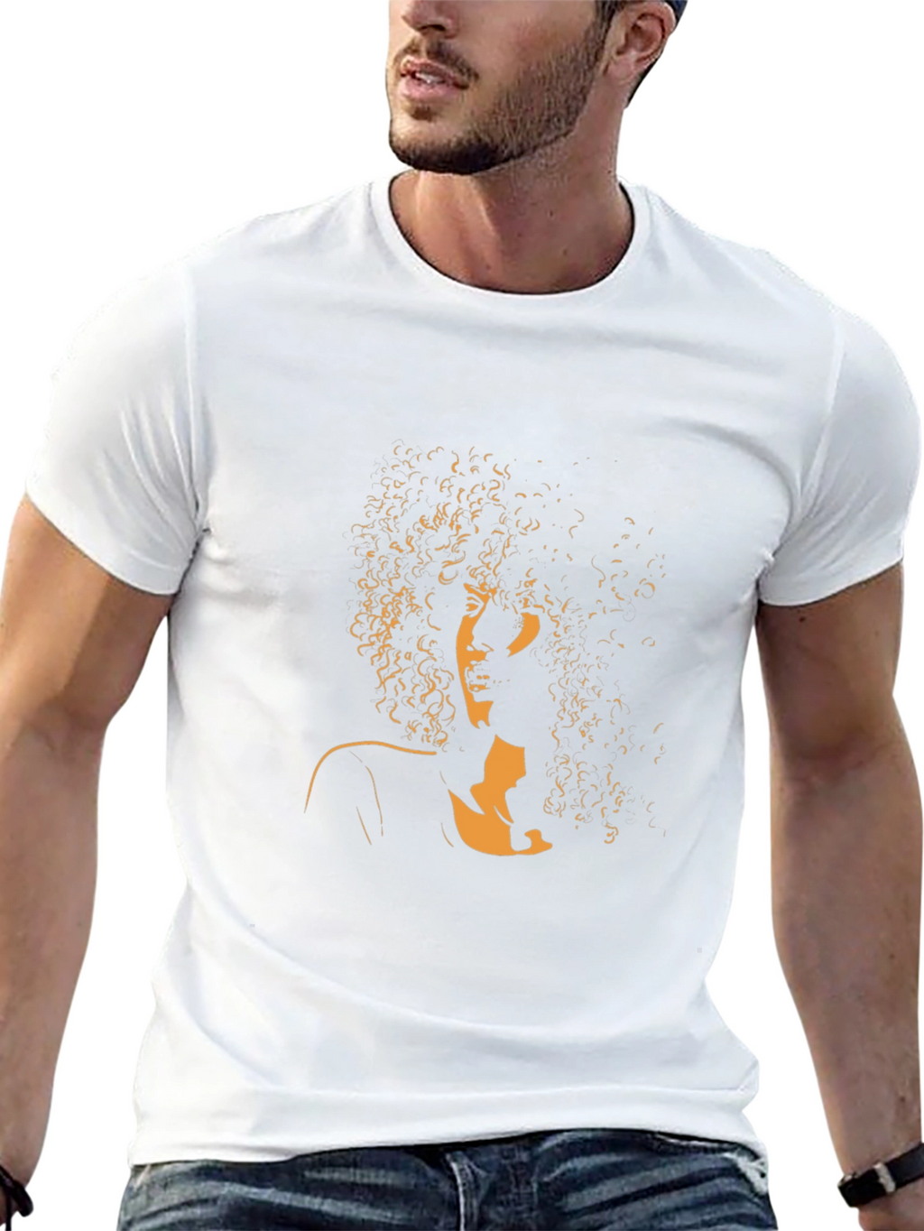 Retro Afro Silhouette Graphic Tee