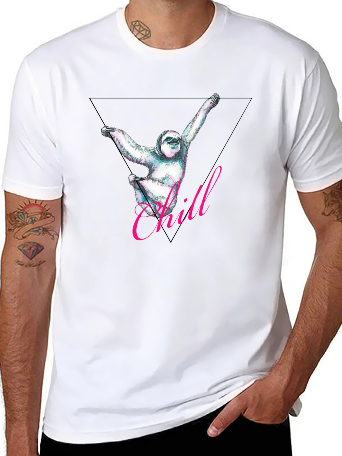 Chill Sloth Graphic Tee - Relaxed Fit