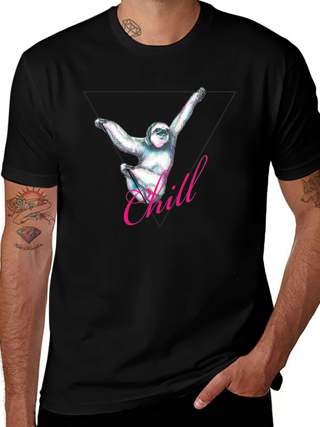 Chill Sloth Graphic Tee - Relaxed Fit