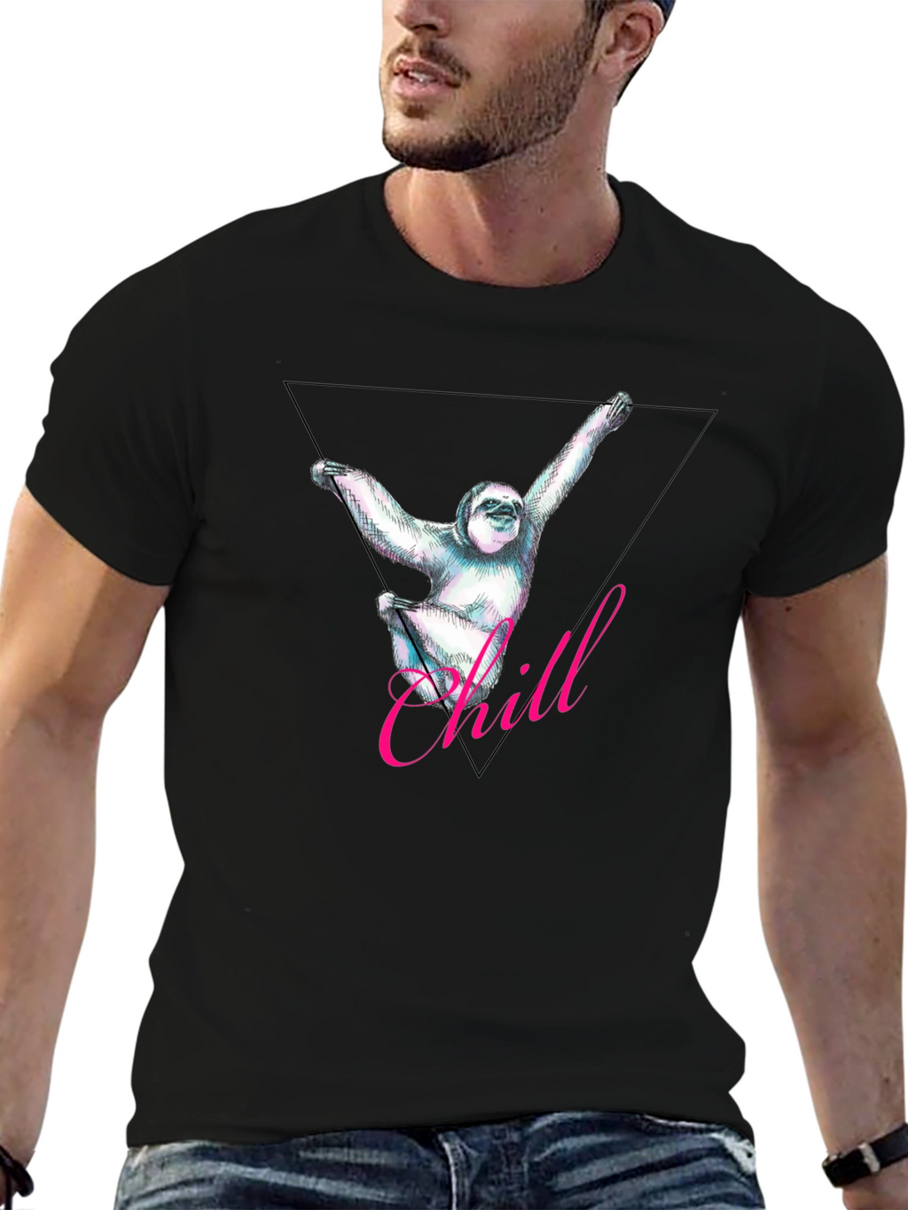 Chill Sloth Graphic Tee - Relaxed Fit