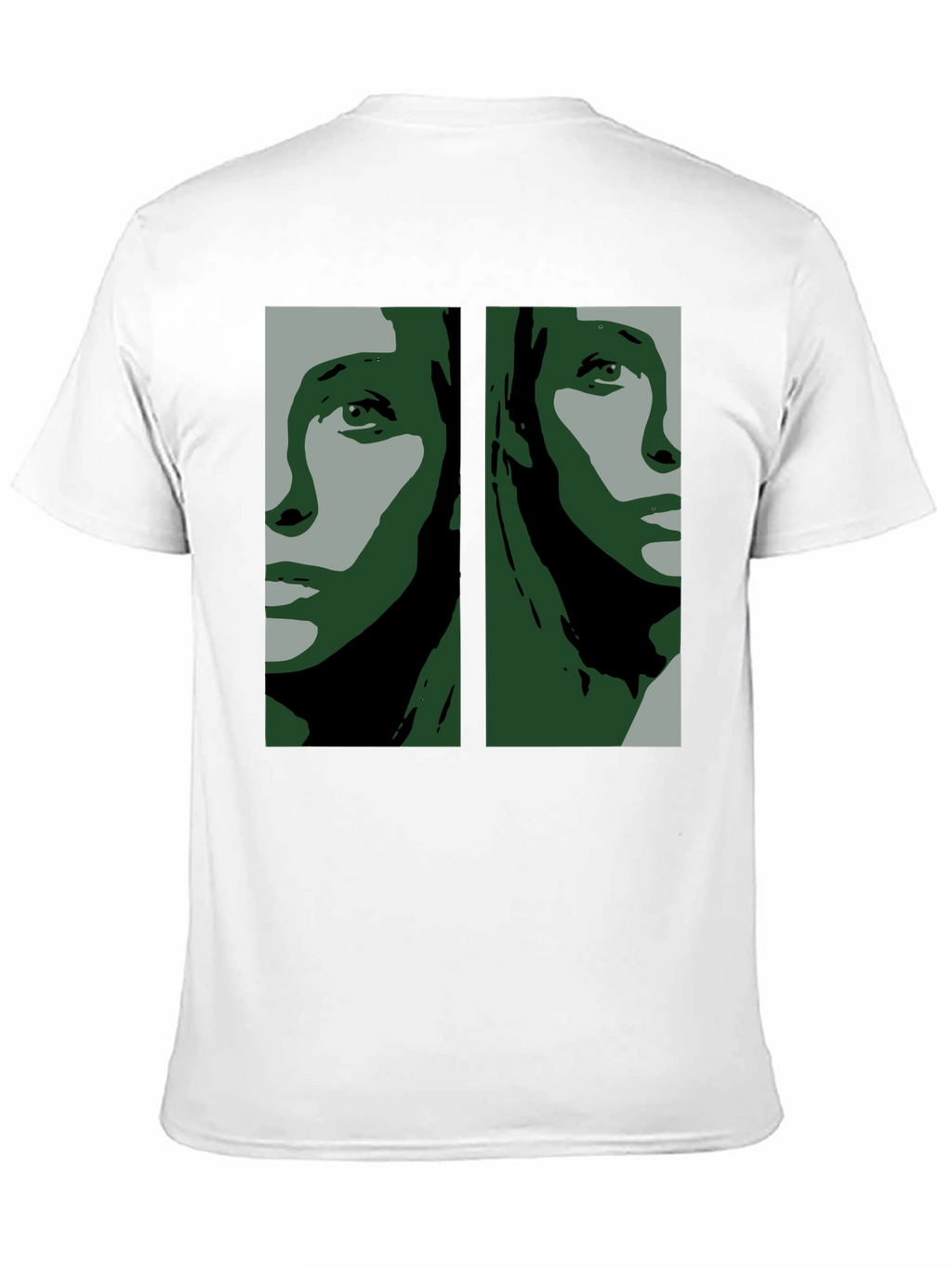 Abstract Face Graphic Black T-Shirt