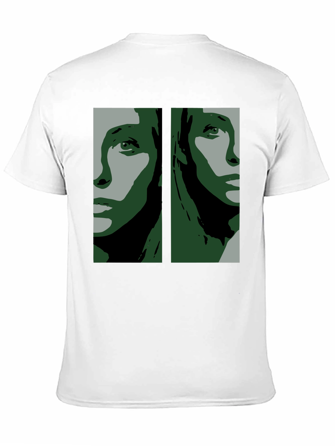 Abstract Face Graphic Black T-Shirt