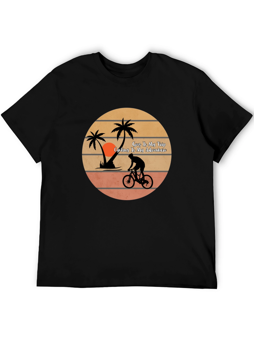 Cycling Adventure T-Shirt -  Tropical Getaway Design