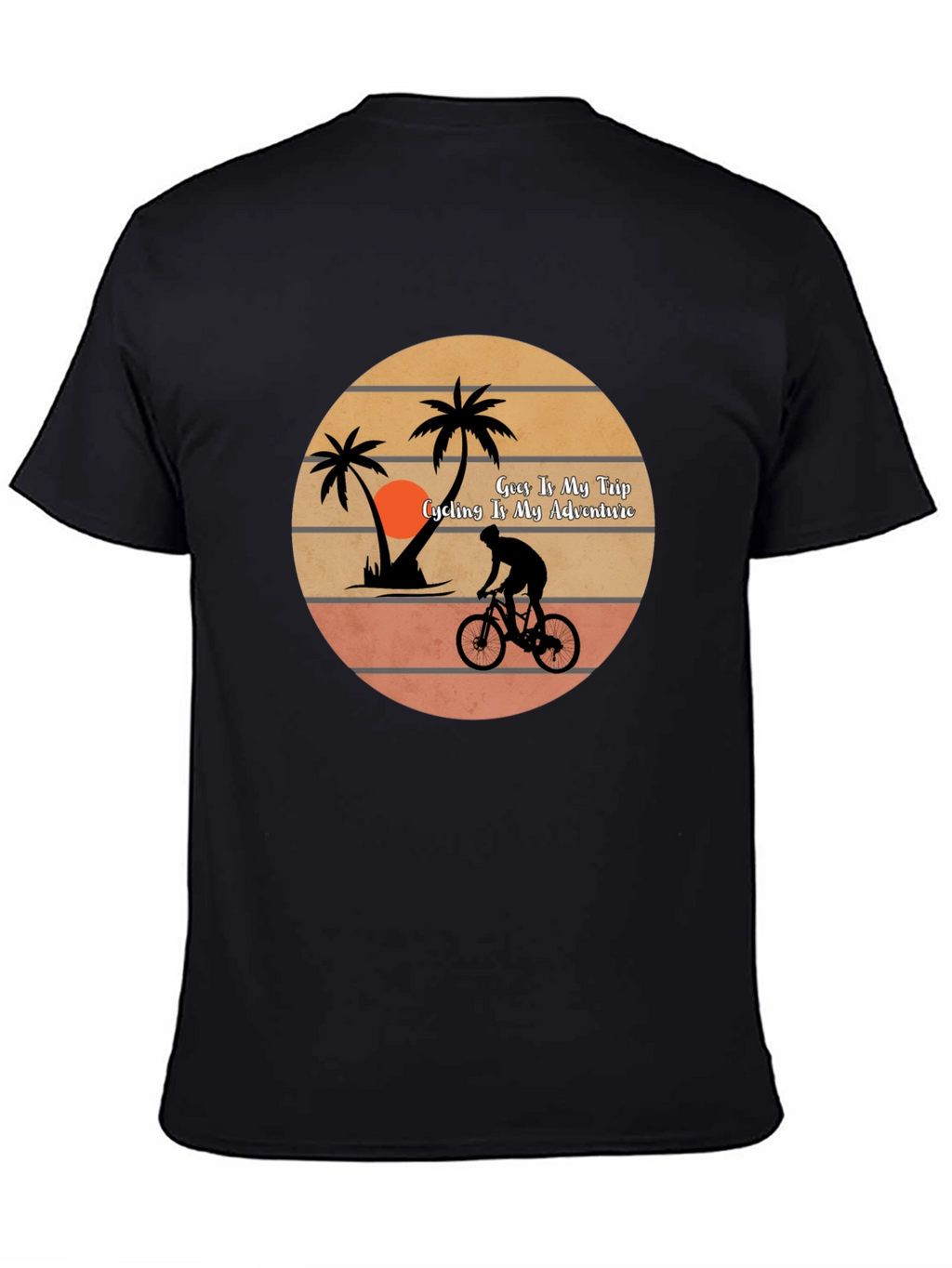 Cycling Adventure T-Shirt -  Tropical Getaway Design
