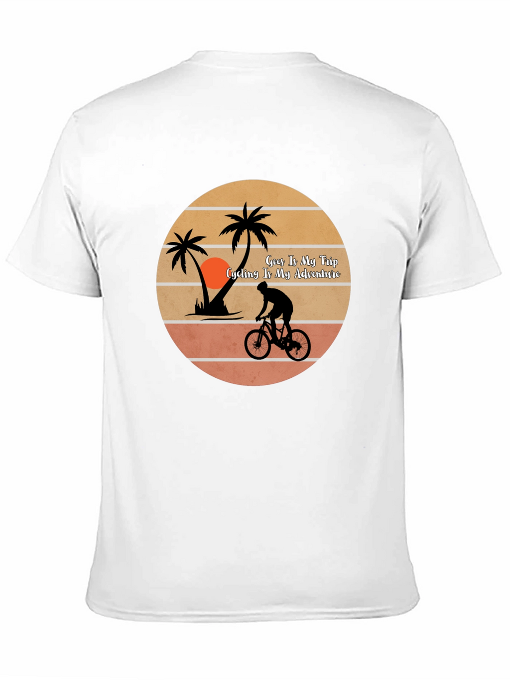 Cycling Adventure T-Shirt -  Tropical Getaway Design