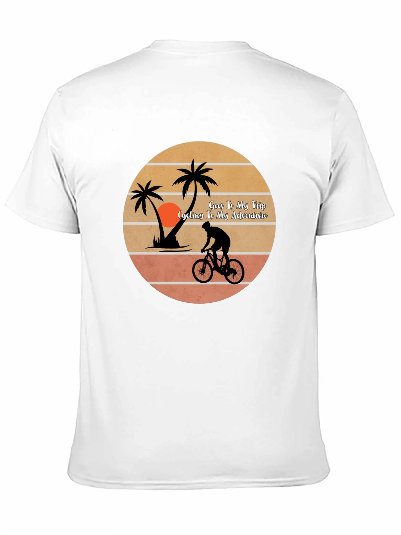 Cycling Adventure T-Shirt -  Tropical Getaway Design