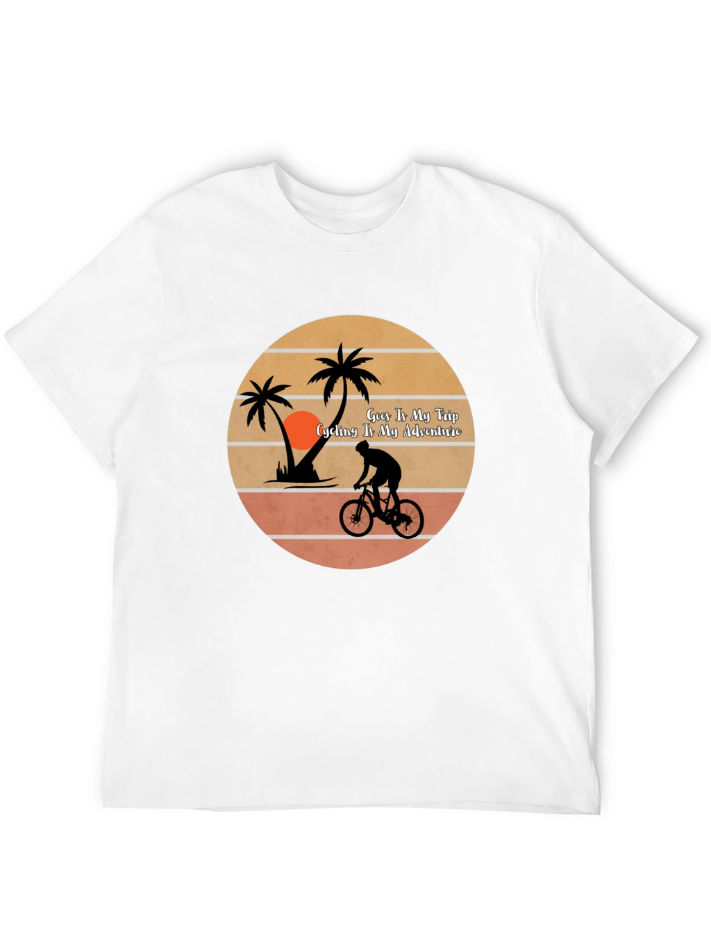 Cycling Adventure T-Shirt -  Tropical Getaway Design