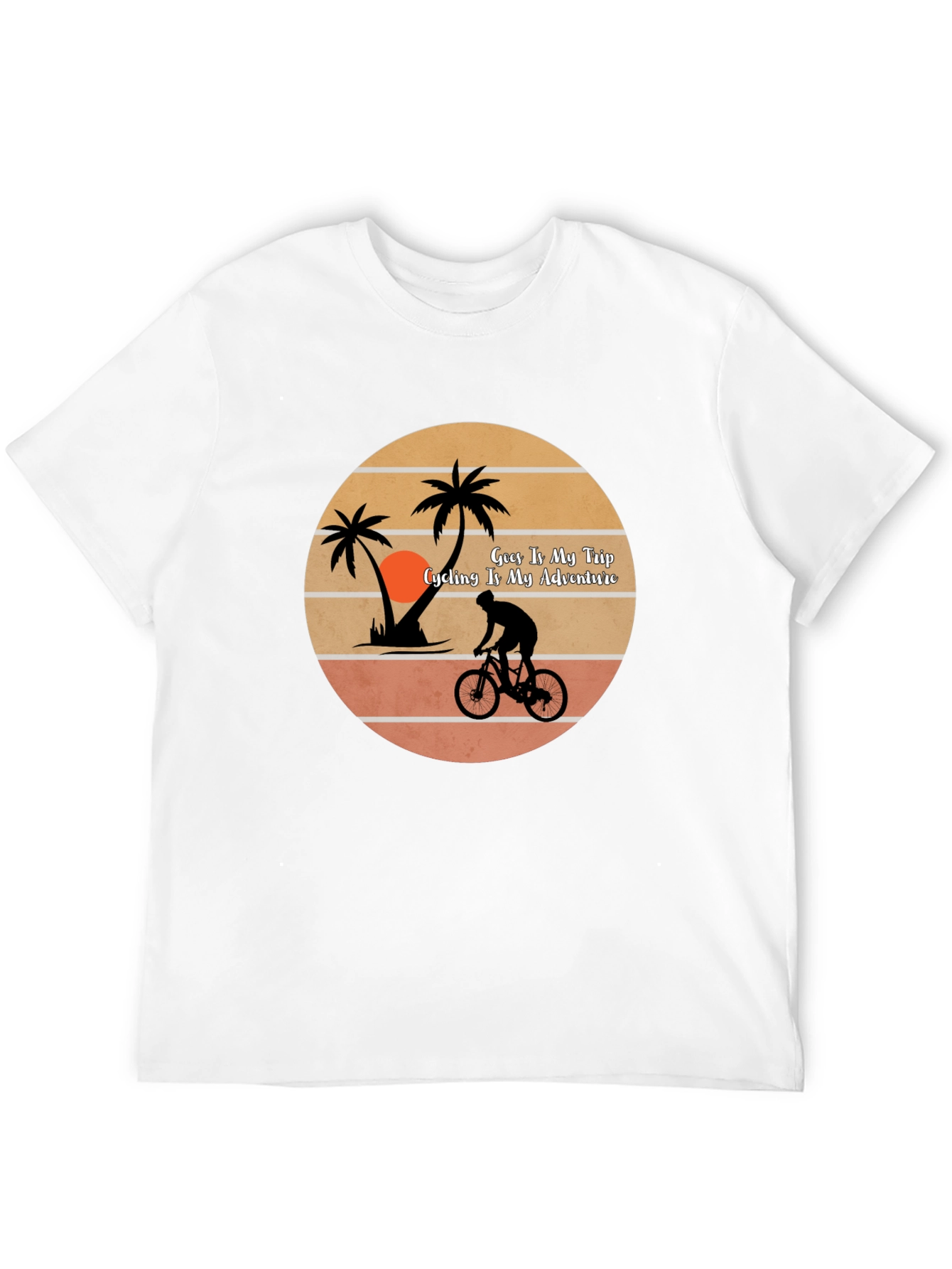 Cycling Adventure T-Shirt -  Tropical Getaway Design