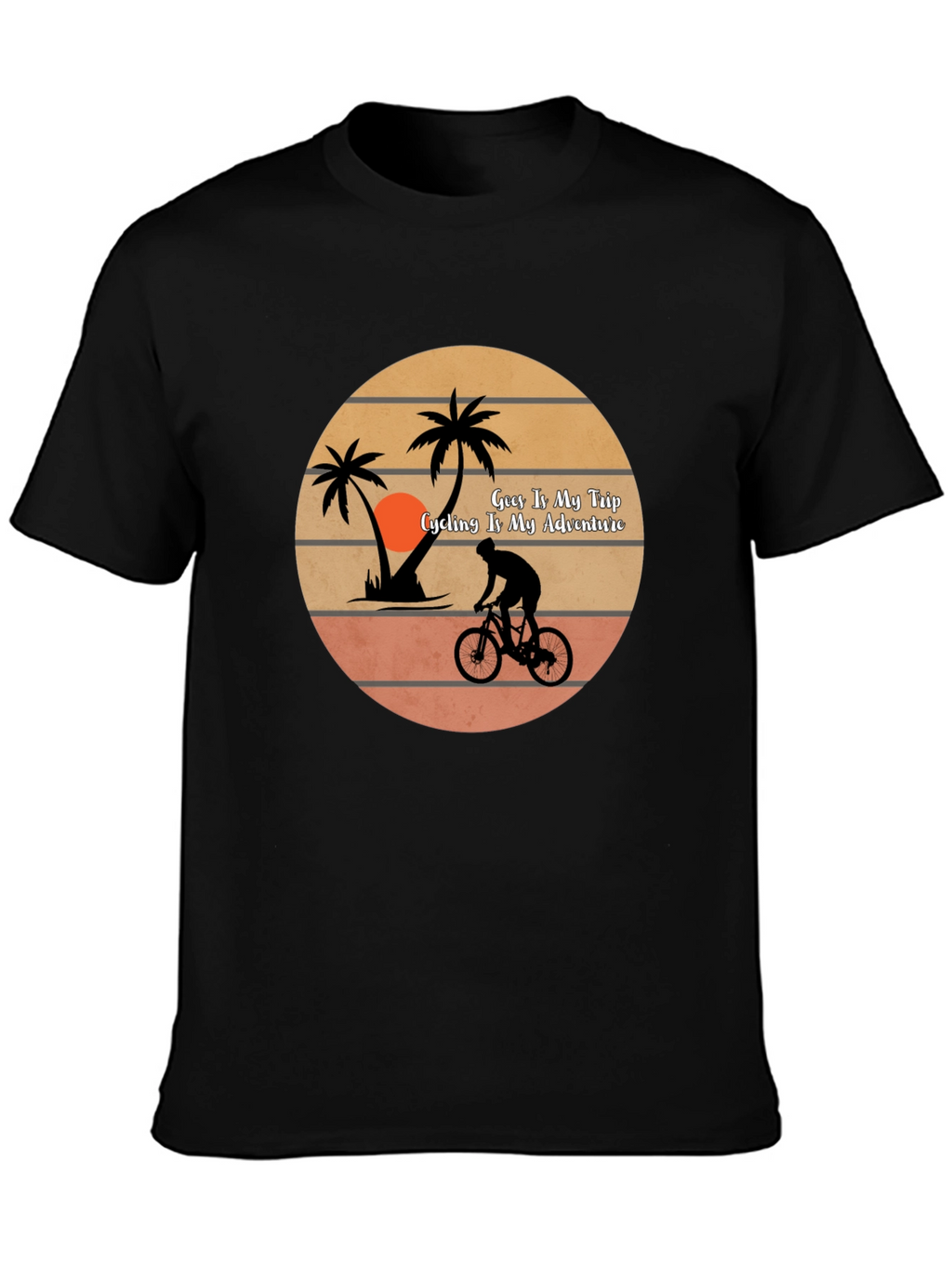 Cycling Adventure T-Shirt -  Tropical Getaway Design