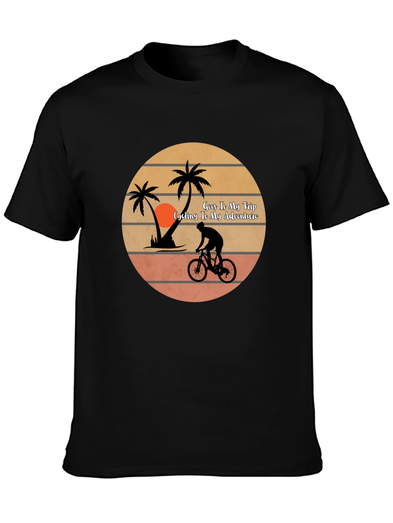 Cycling Adventure T-Shirt -  Tropical Getaway Design