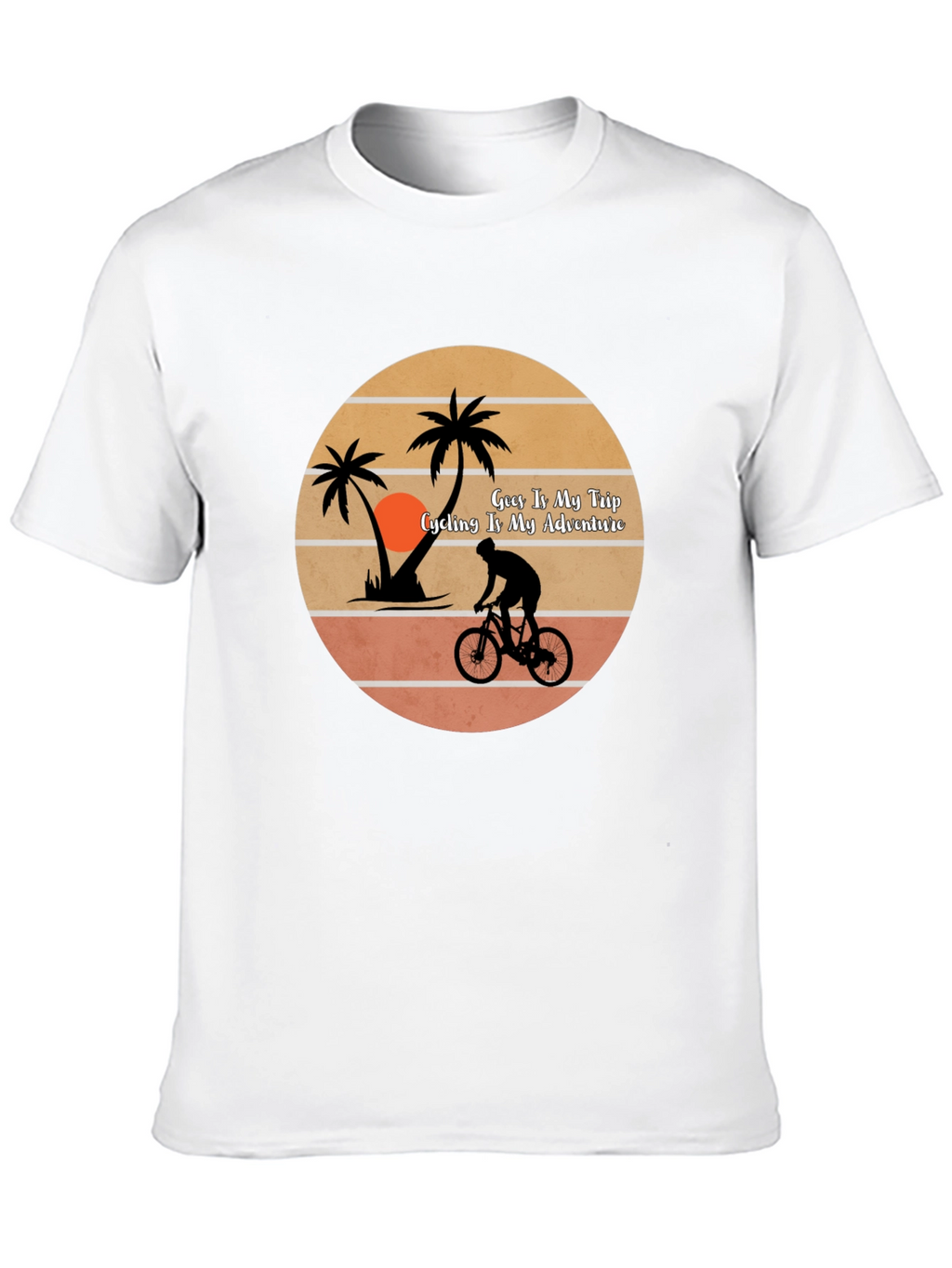 Cycling Adventure T-Shirt -  Tropical Getaway Design