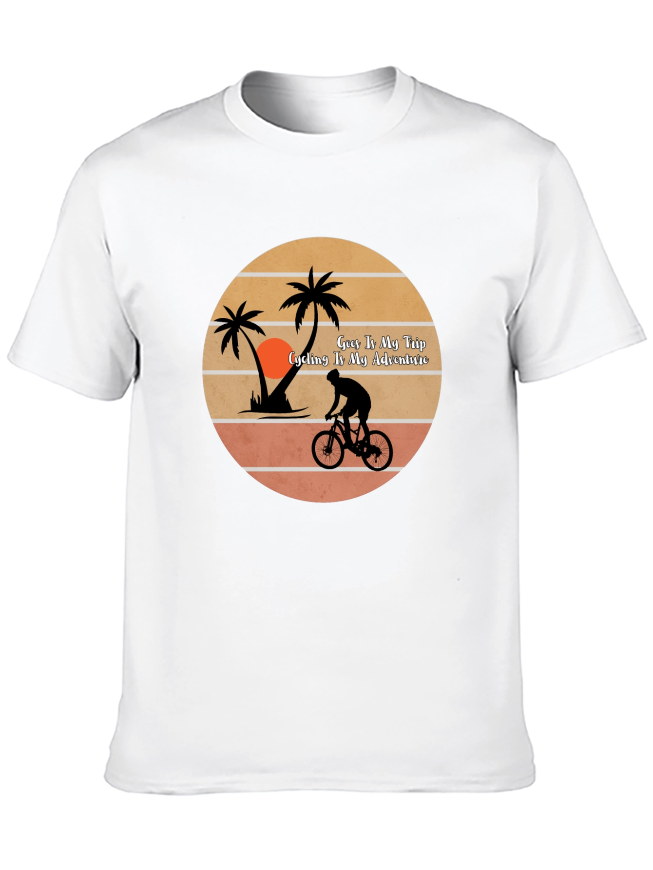 Cycling Adventure T-Shirt -  Tropical Getaway Design