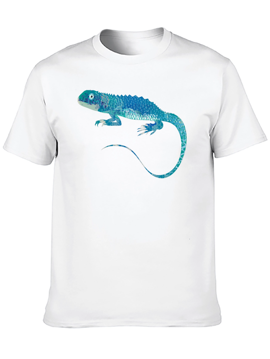 Blue Lizard Graphic Black T-Shirt