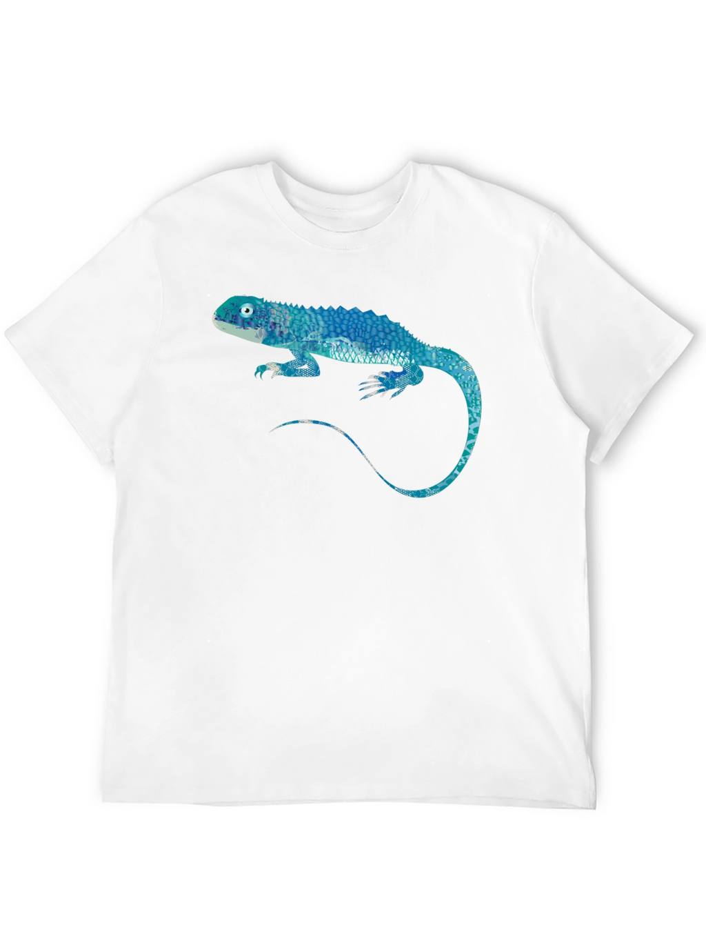 Blue Lizard Graphic Black T-Shirt