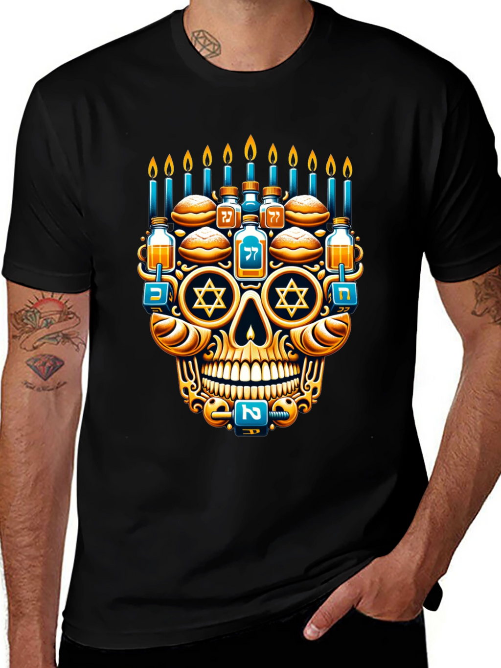 Hanukkah Skull T-Shirt