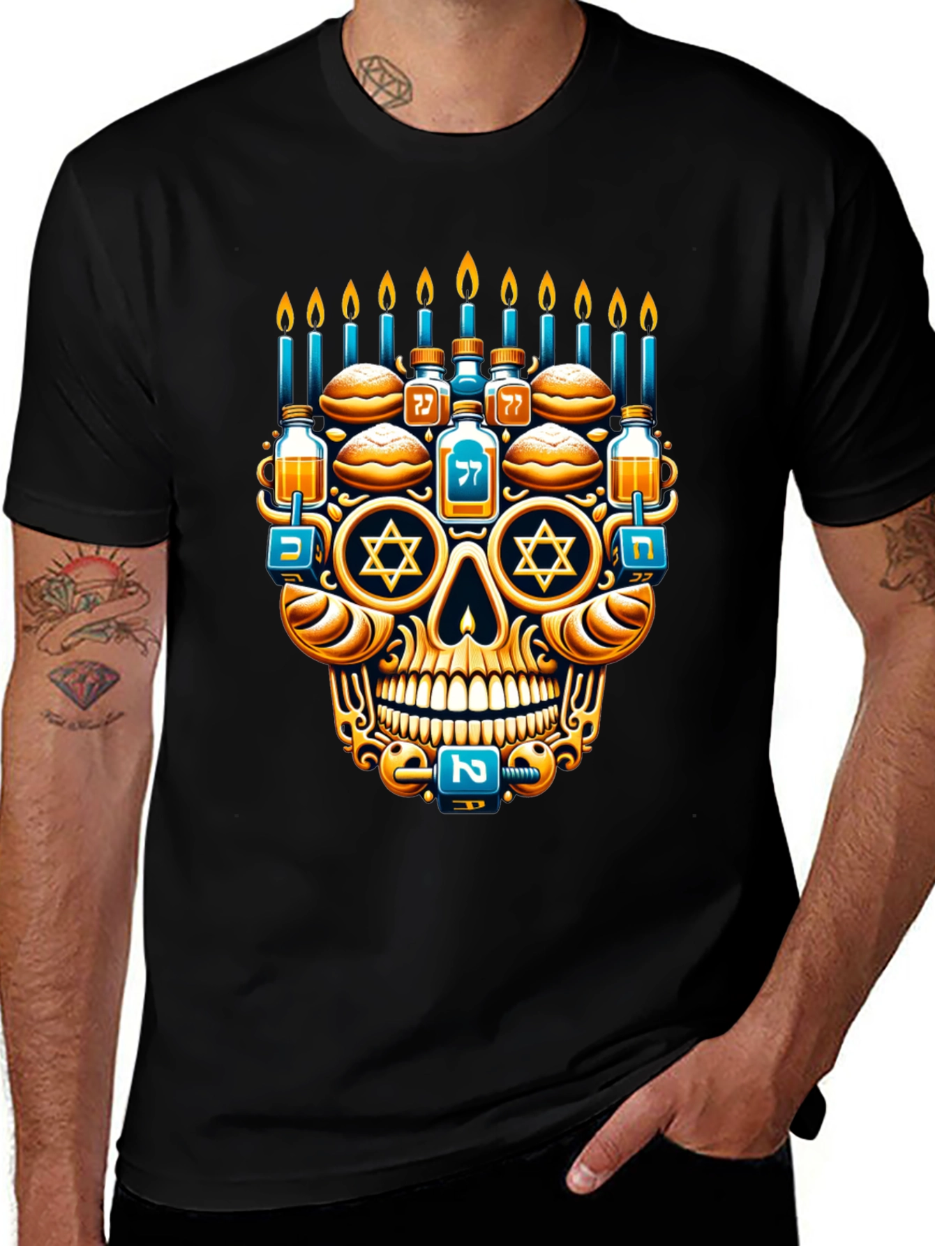 Hanukkah Skull T-Shirt