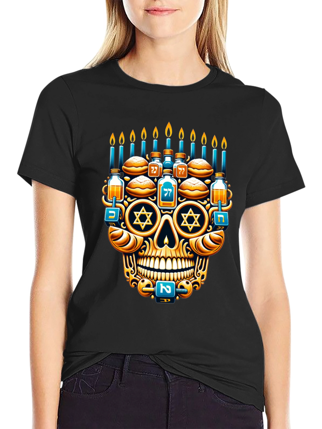 Hanukkah Skull T-Shirt