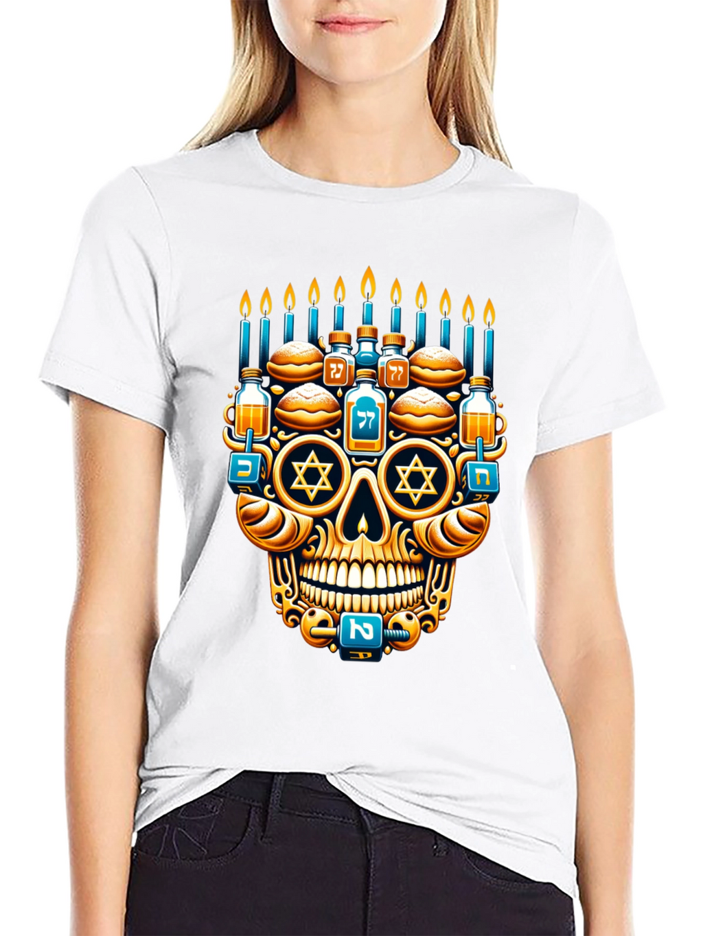 Hanukkah Skull T-Shirt