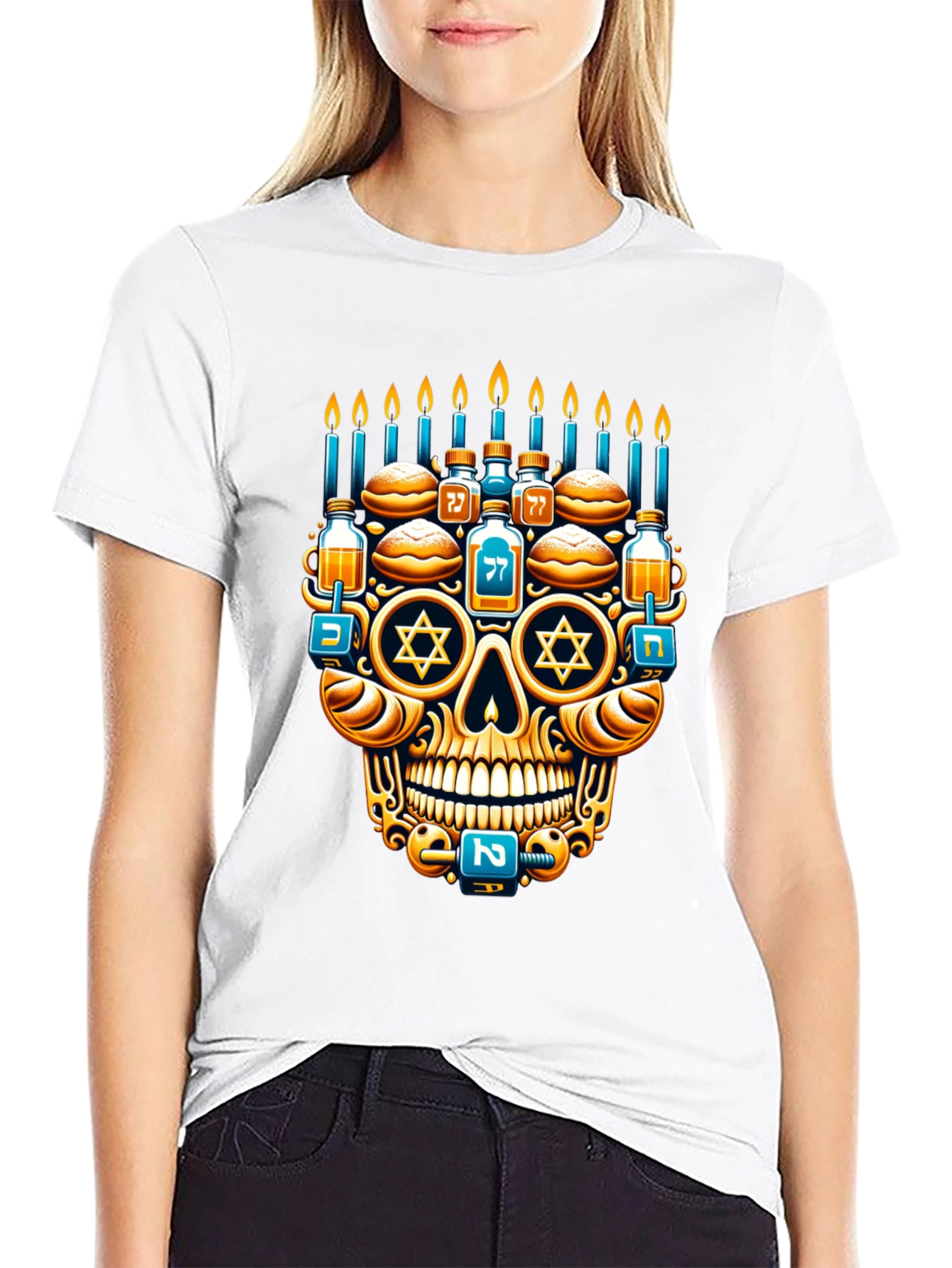 Hanukkah Skull T-Shirt