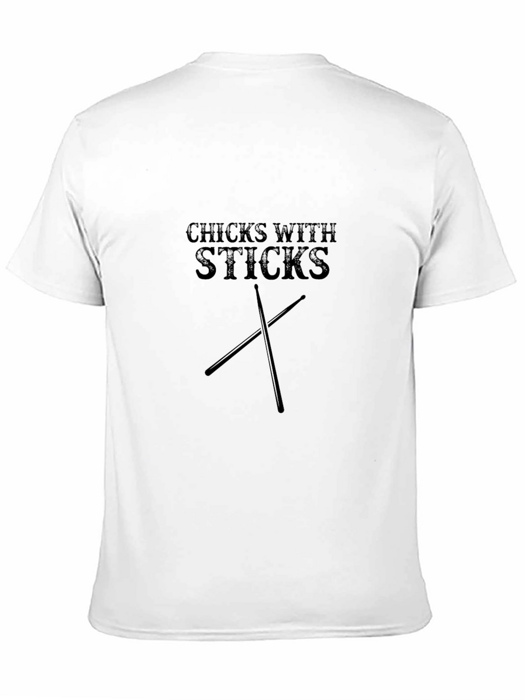 Chicks With Sticks Graphic Tee - Black Drummer Shirt