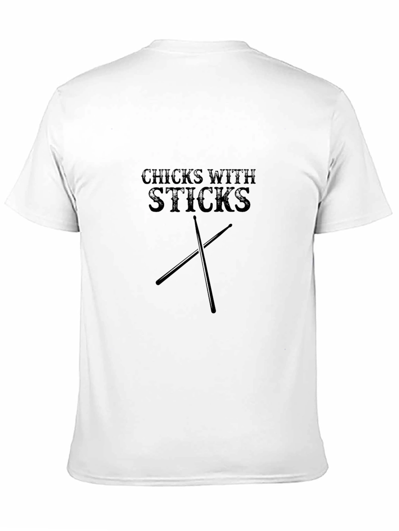 Chicks With Sticks Graphic Tee - Black Drummer Shirt