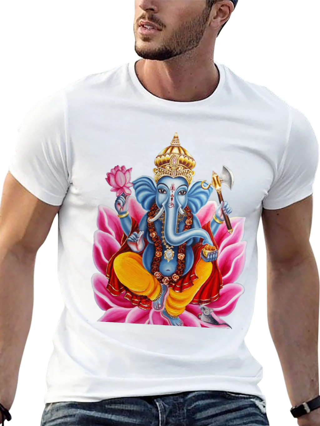 Ganesh Print T-Shirt - Divine Style