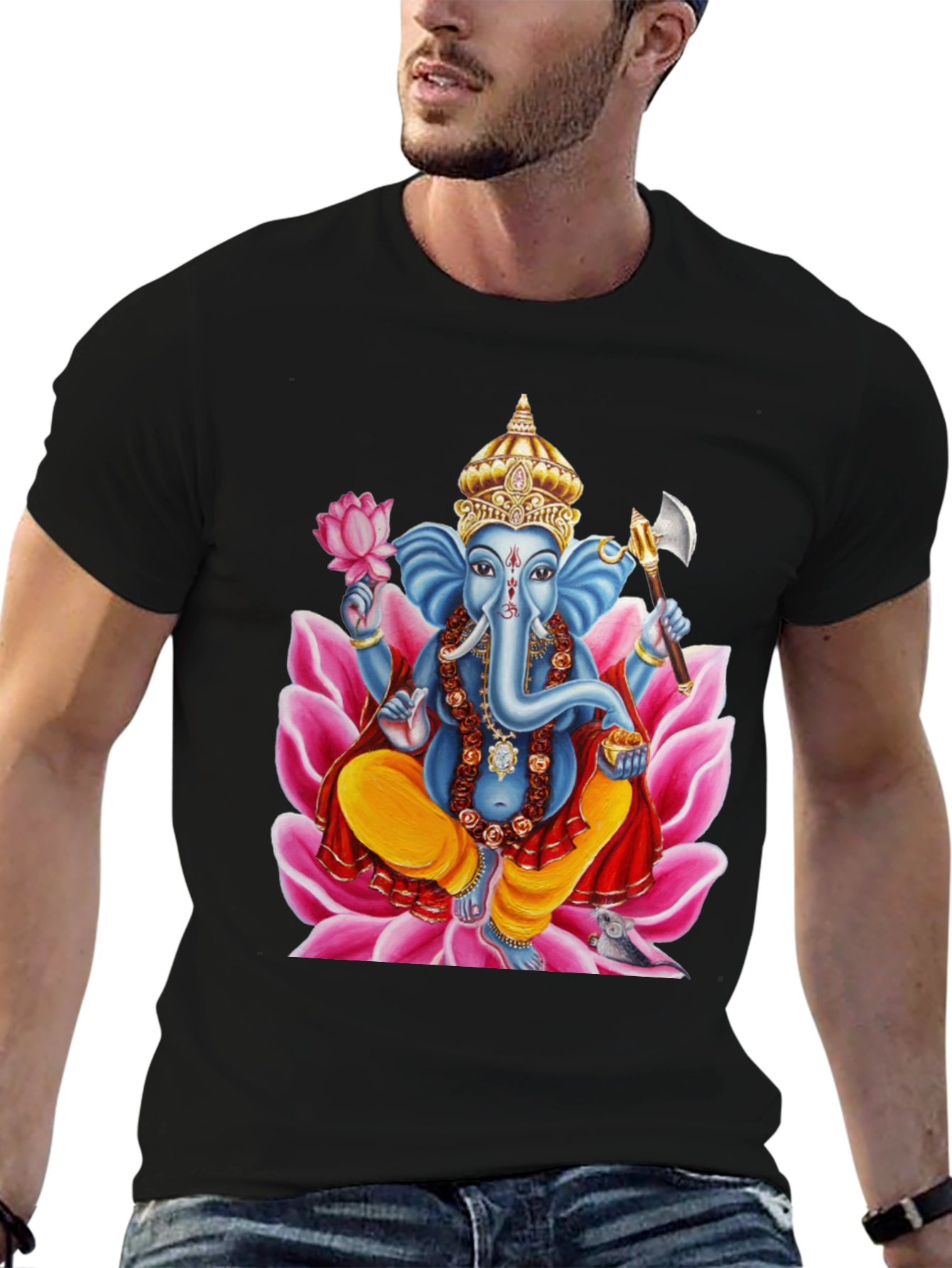 Ganesh Print T-Shirt - Divine Style