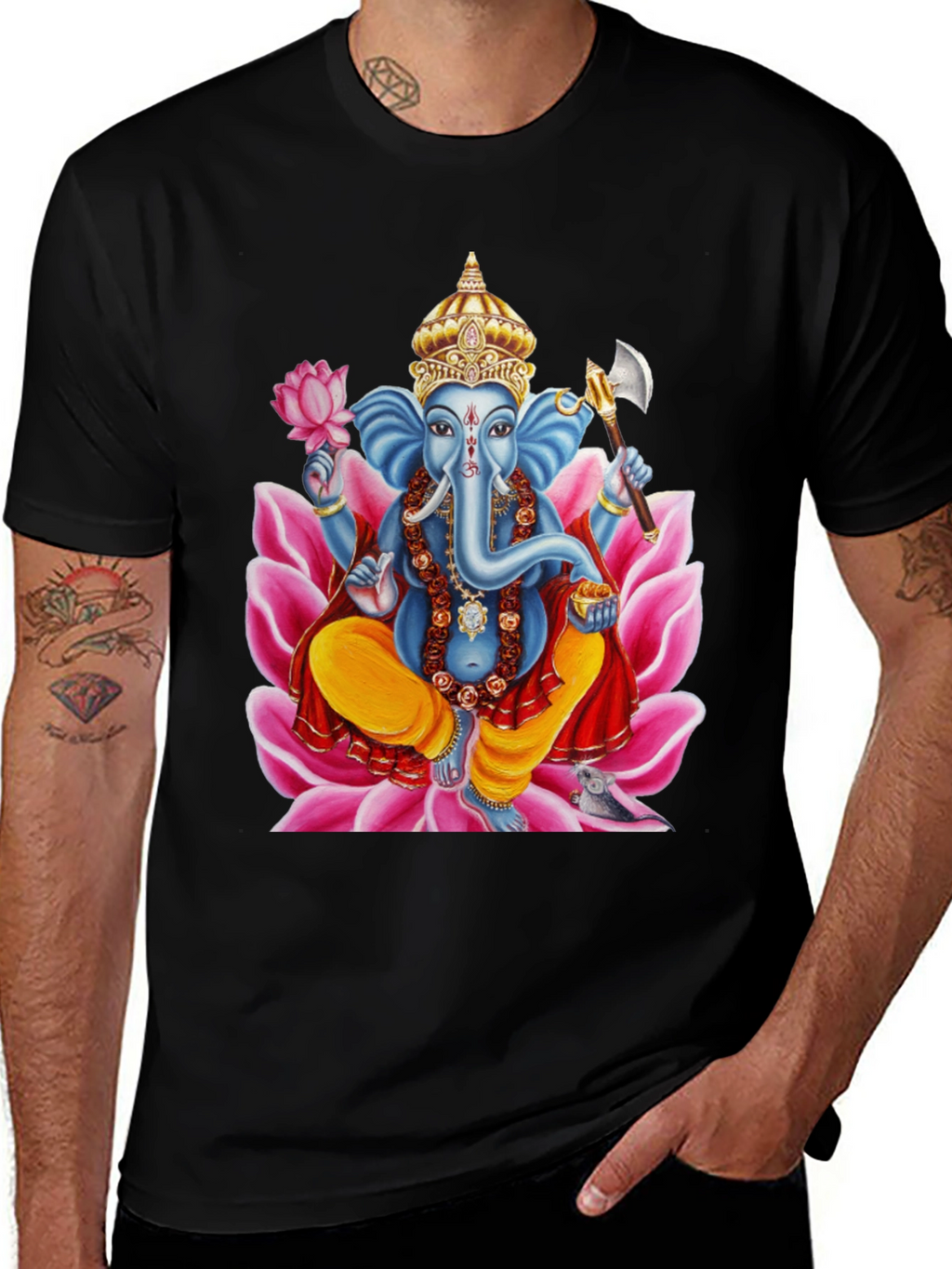 Ganesh Print T-Shirt - Divine Style