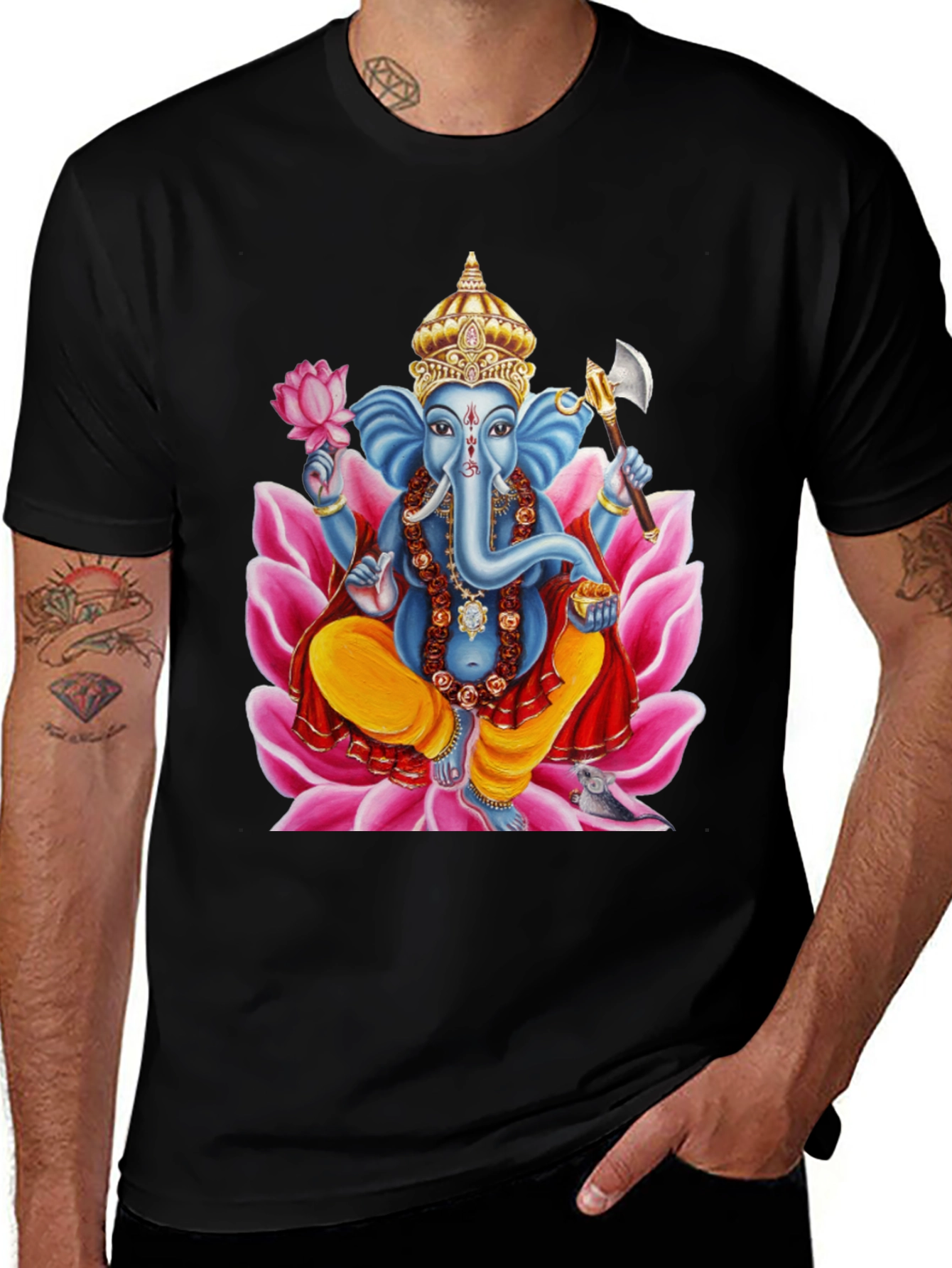 Ganesh Print T-Shirt - Divine Style