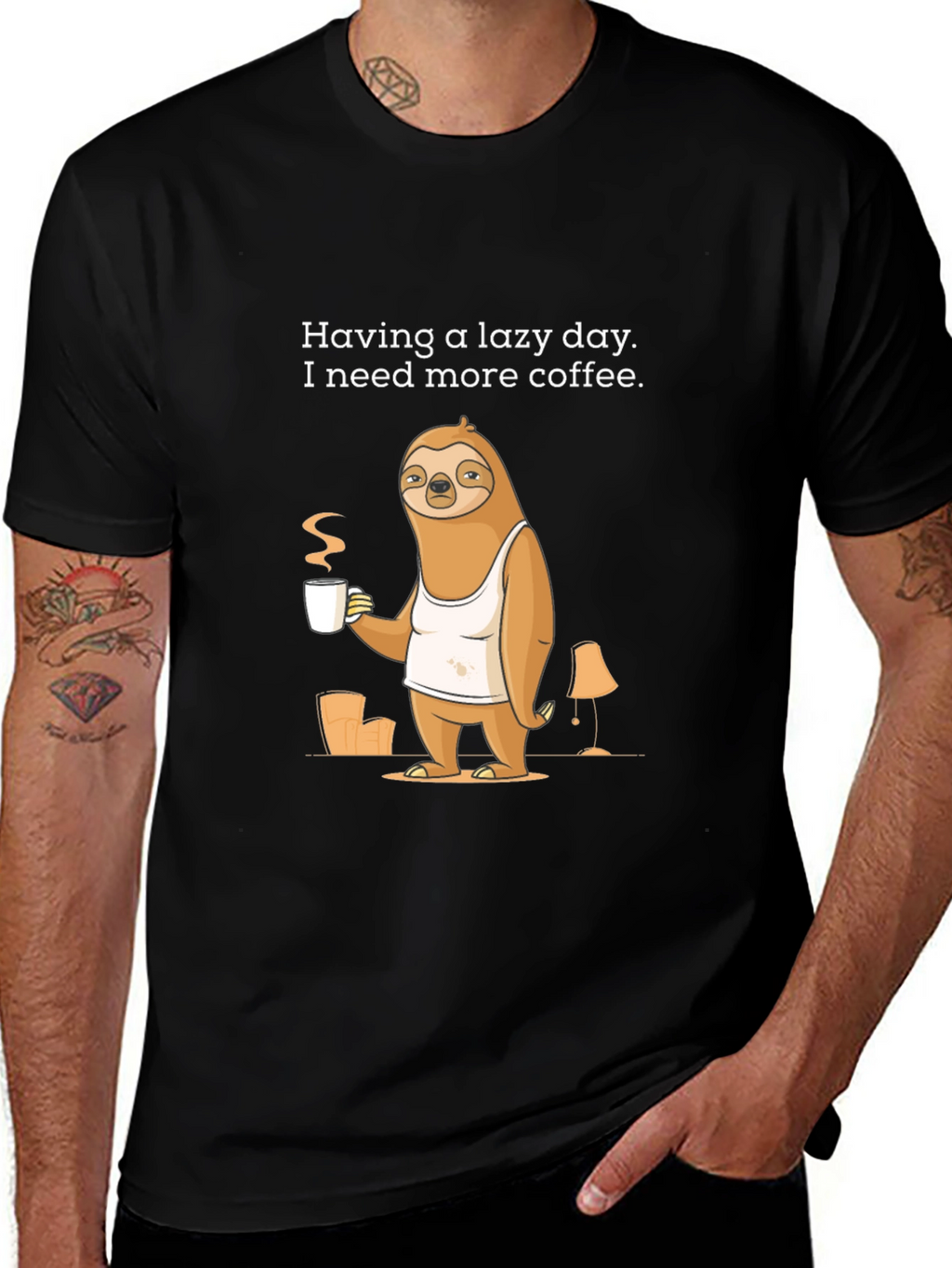 Lazy Day Sloth Coffee T-Shirt