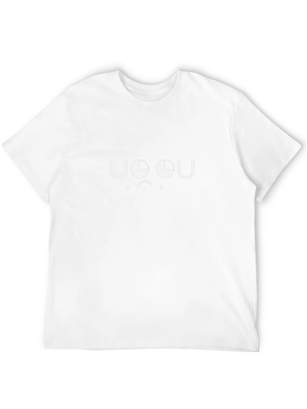 Uoou Sad Face Black T-Shirt