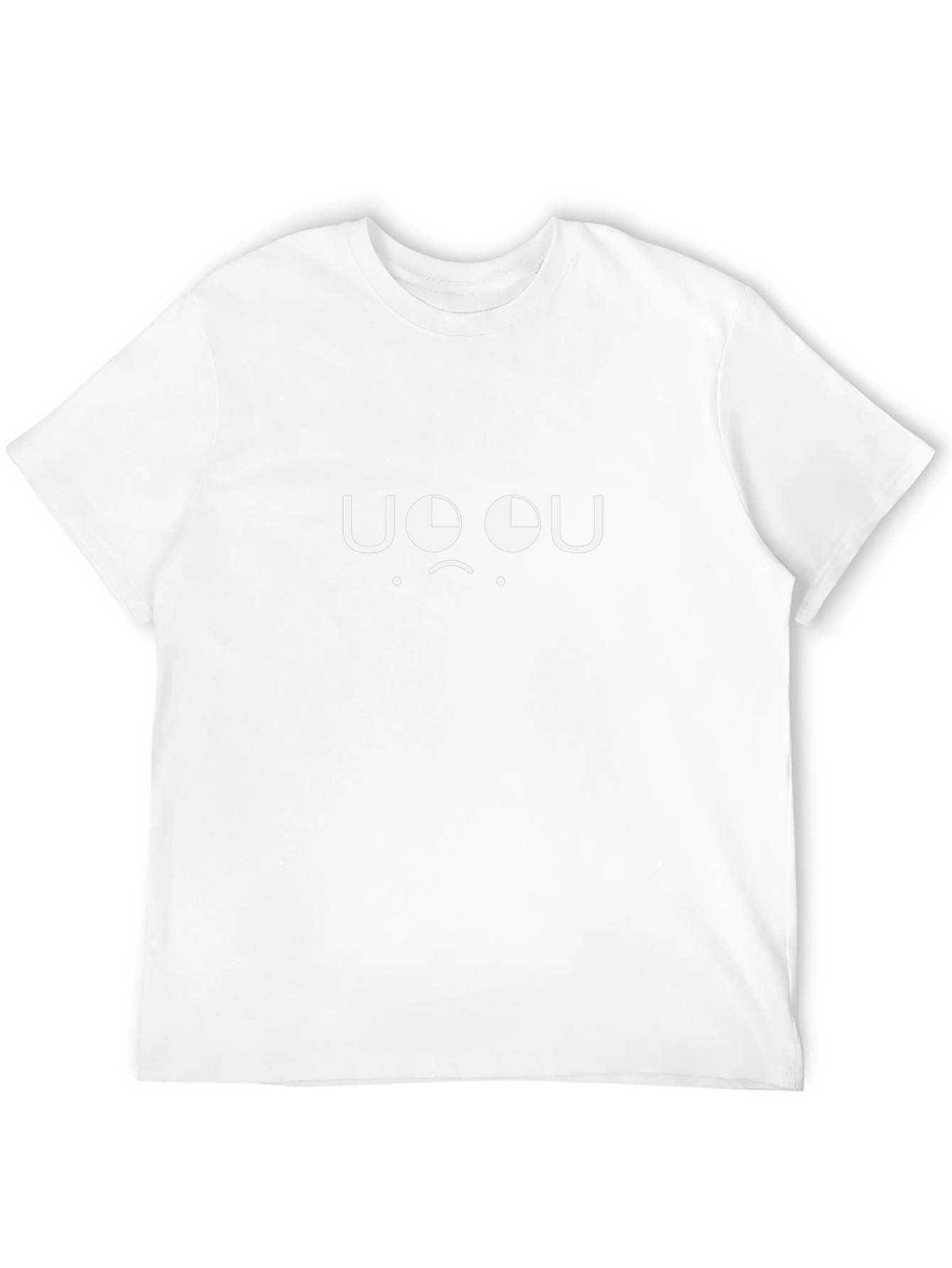 Uoou Sad Face Black T-Shirt