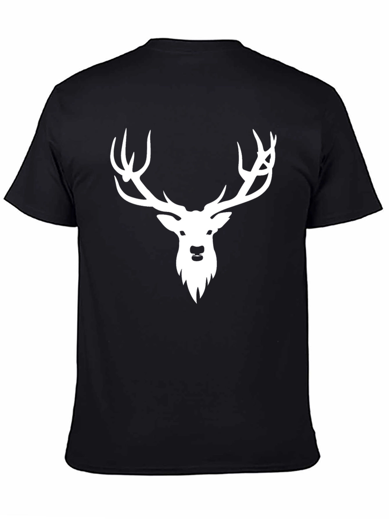 Stag Graphic Tee - Black Casual T-Shirt