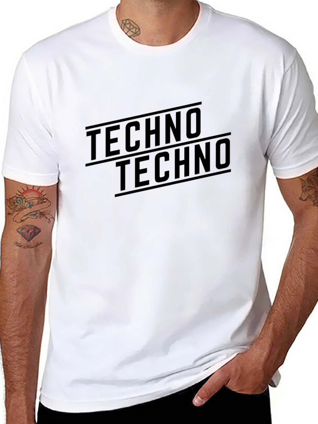 Techno Graphic Tee - Stylish Cotton T-Shirt