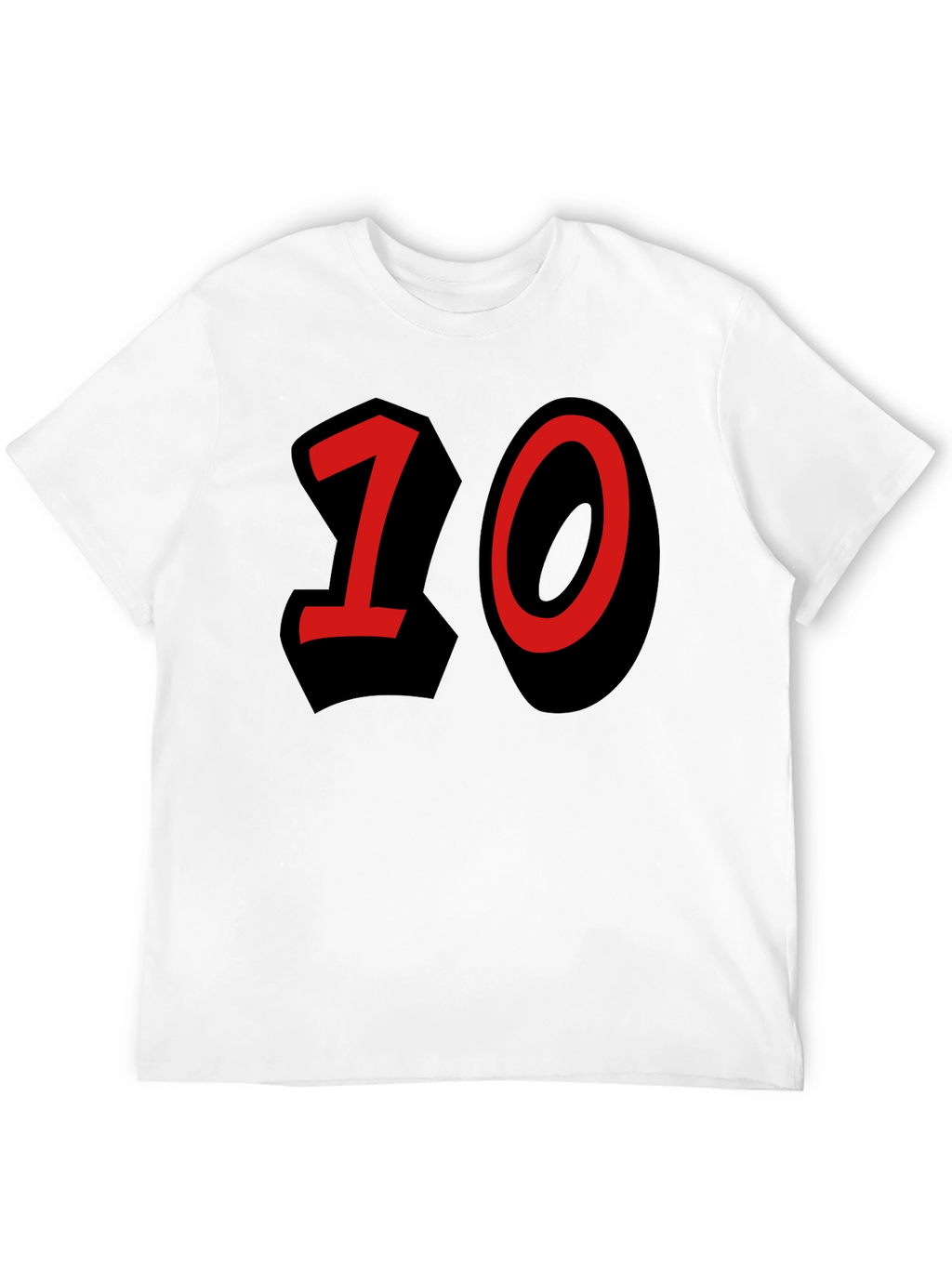 Number 10 Graphic Black T-Shirt