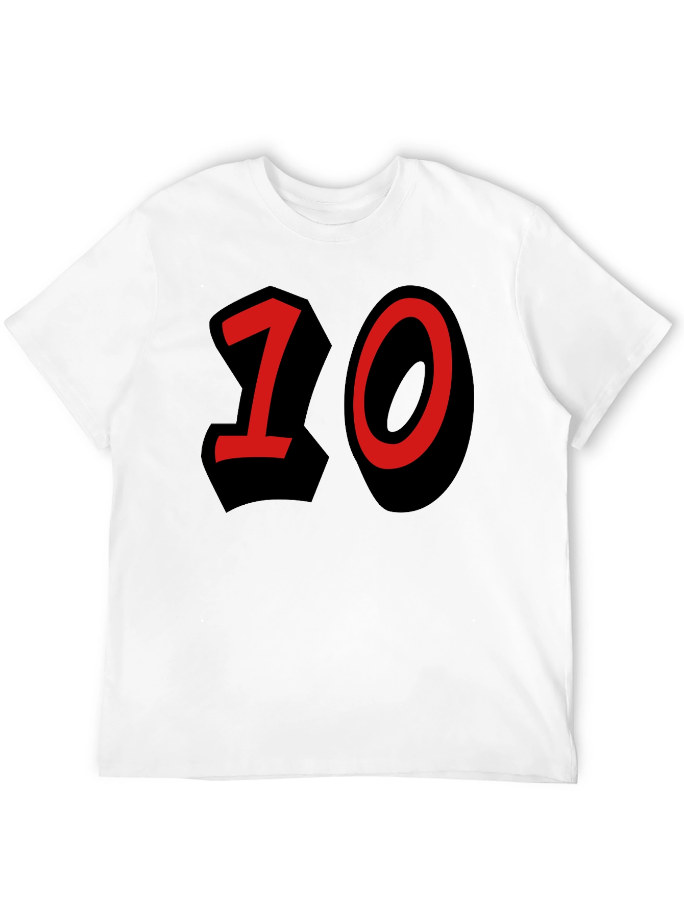 Number 10 Graphic Black T-Shirt