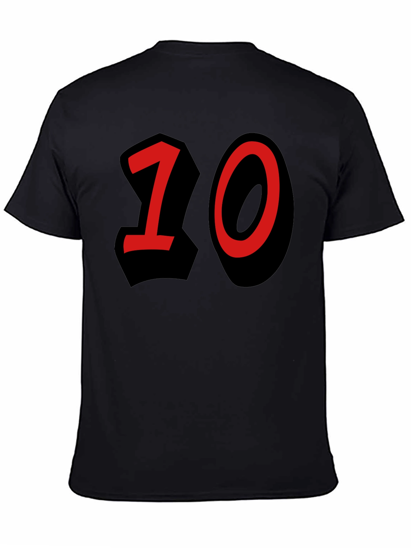 Number 10 Graphic Black T-Shirt