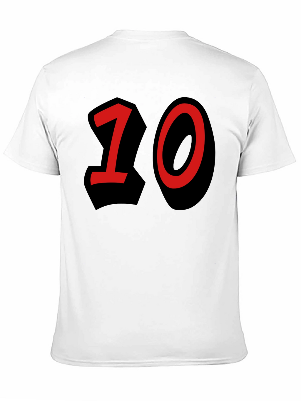 Number 10 Graphic Black T-Shirt