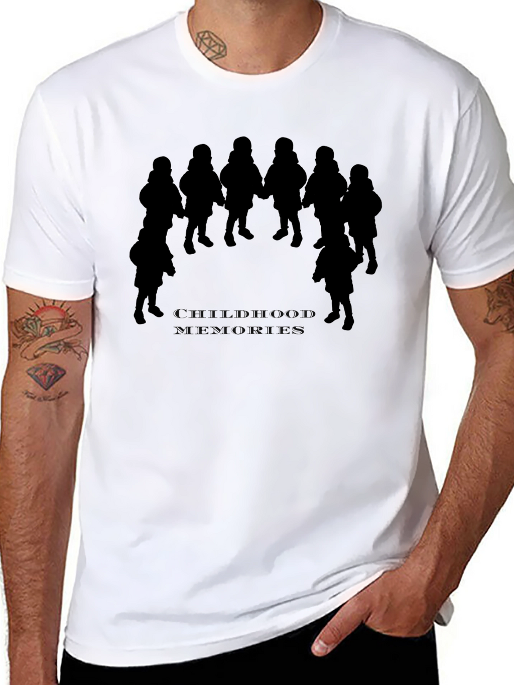 Silhouette Circle Kids Black T-Shirt