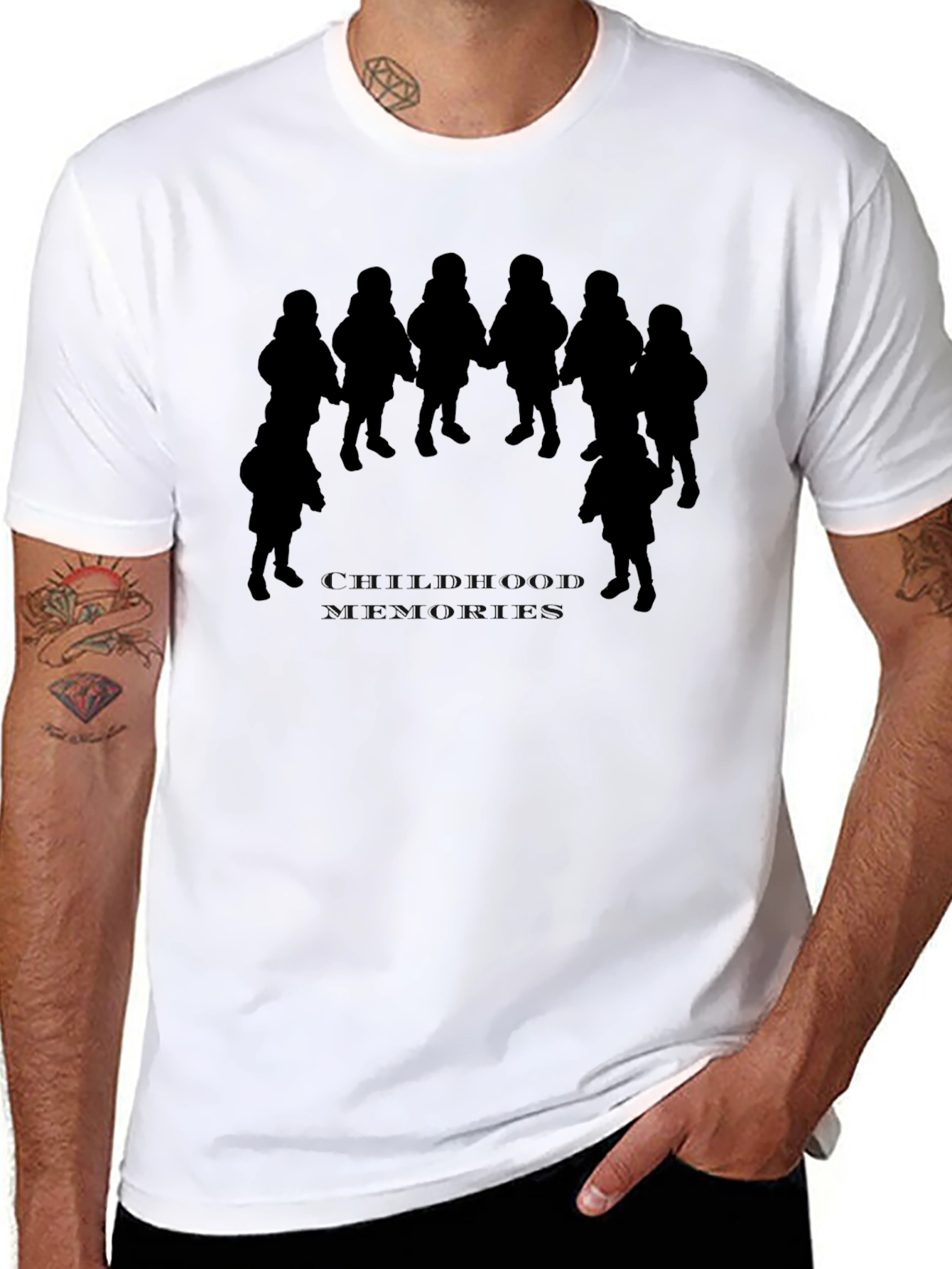 Silhouette Circle Kids Black T-Shirt