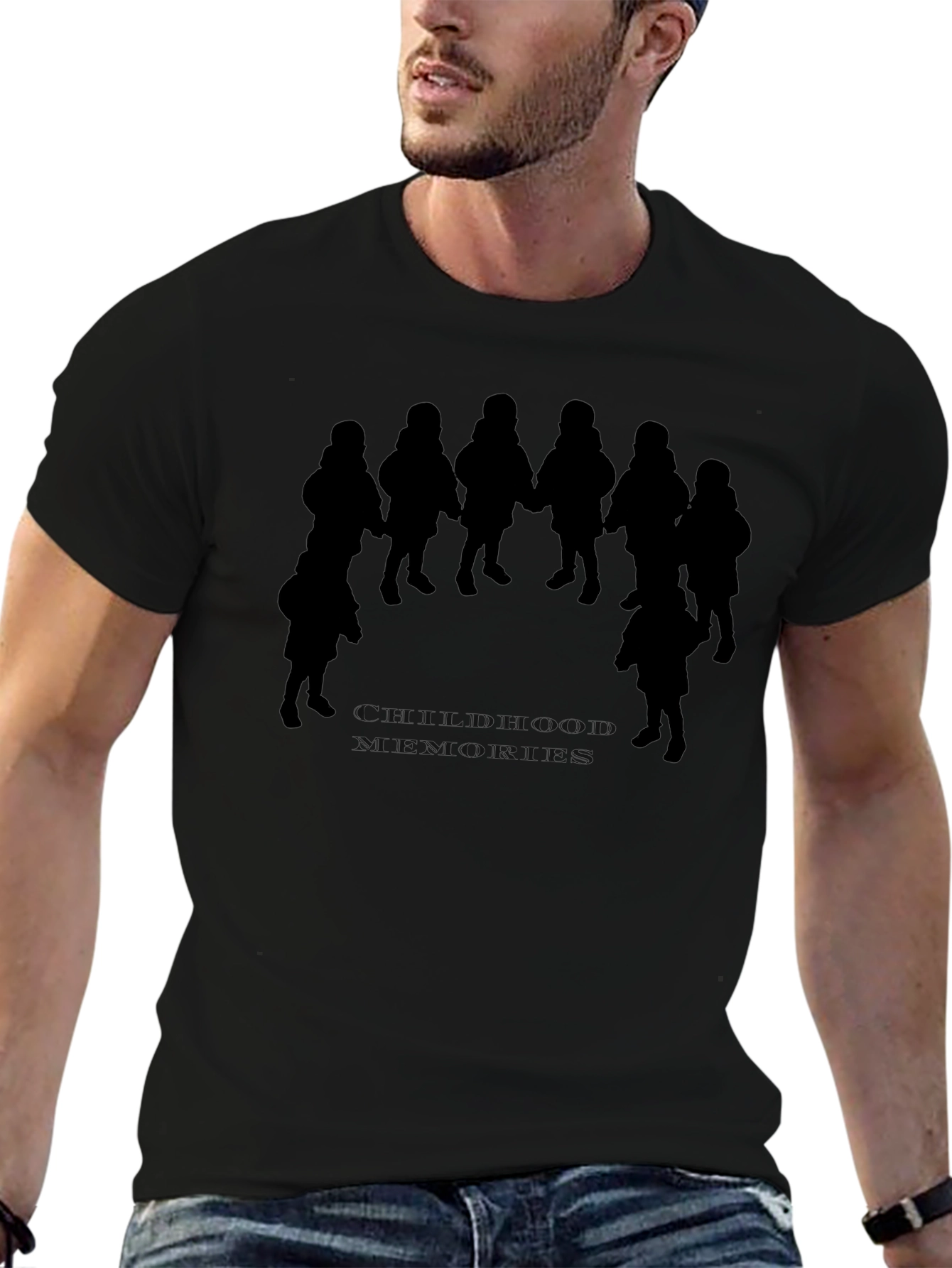Silhouette Circle Kids Black T-Shirt