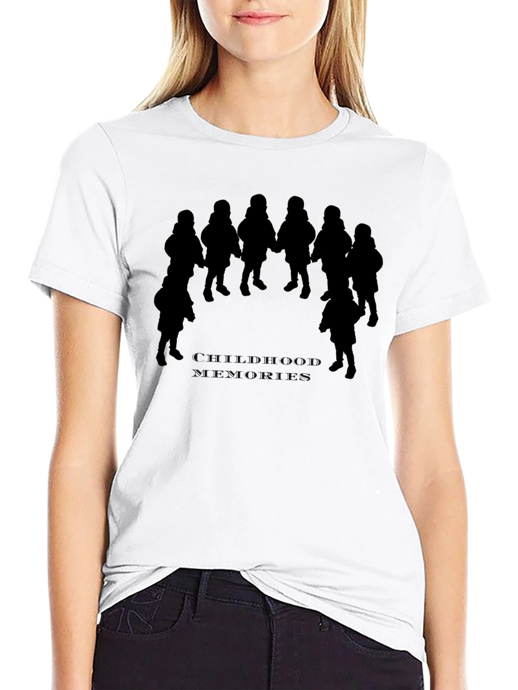 Silhouette Circle Kids Black T-Shirt
